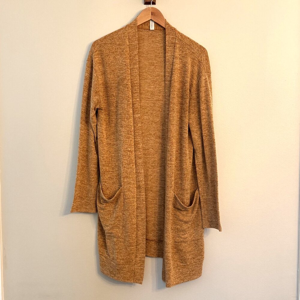 Tickled Teal Women's Gold Open Front Cardigan